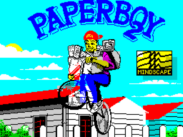 Paperboy 2 title screen for ZX Spectrum
